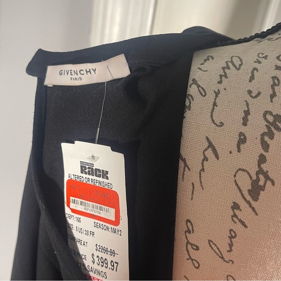 Givenchy Black Open Back Knee Length Tee Shirt Bodycon Viscose Dress Size 6 - Picture 8 of 16